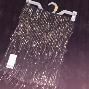 Black sequin skirt with built in panties